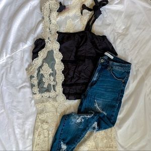 Lace Duster Vest/Kimono